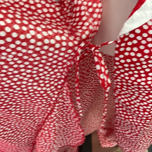 Liquid Silk Vintage Red Holiday Robe - Picture 7 of 8